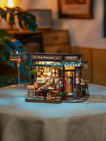 Rolife DIY miniatuur huis kit Tipsy Restaurant - Model Kits Rolife DIY miniatuur huis kit Tipsy Restaurant - Model Kits